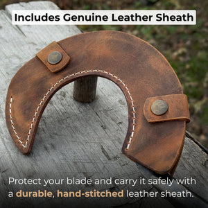 Small Sickle with Forged Handle, 9 cm (3.54 inches) detail view by Sharky Forged Steel Tools
