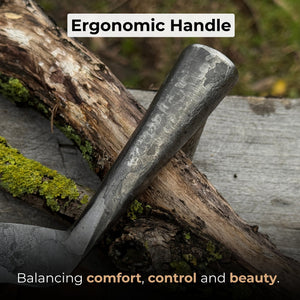 Small Sickle with Forged Handle, 9 cm (3.54 inches) detail view by Sharky Forged Steel Tools