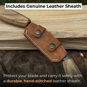 Small Straight Drawknife, 8.5 cm (3.3 inches) Cutting Edge detail view by Sharky Forged Steel Tools