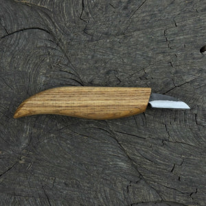 Small Whittling Carving Knife, 3.5 cm (1.38 inches) detail view by Sharky Forged Steel Tools
