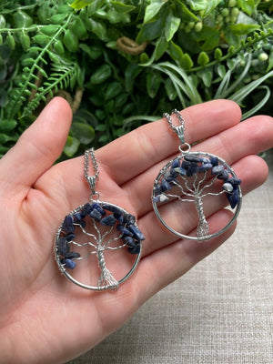 Sodalite Tree of Life Necklace by Copper Ashes