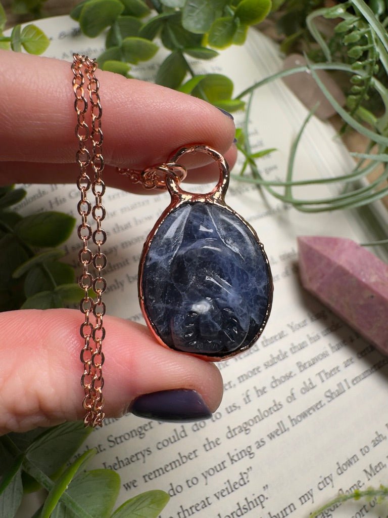Sodalite Yoni Necklace by Copper Ashes