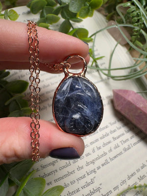 Sodalite Yoni Necklace by Copper Ashes