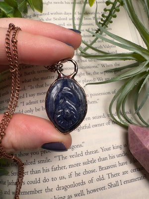 Sodalite Yoni Necklace by Copper Ashes
