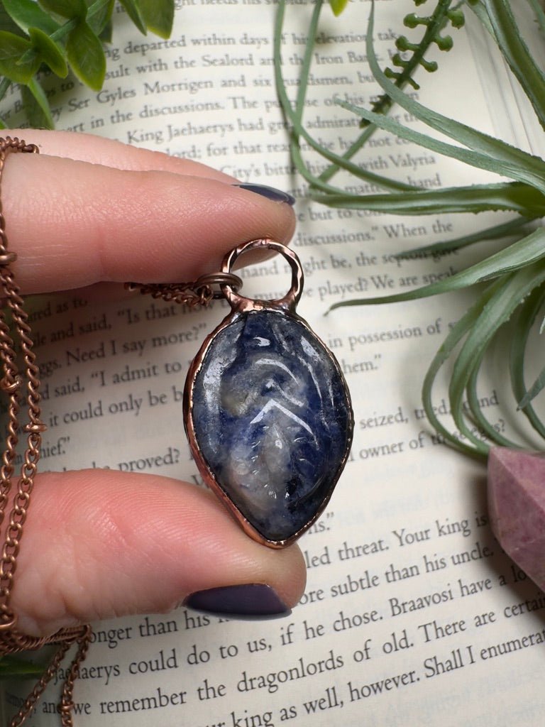 Sodalite Yoni Necklace by Copper Ashes