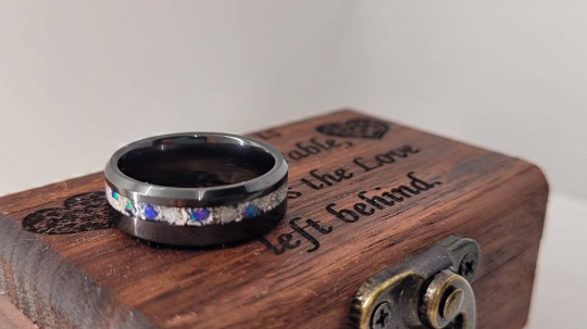 The Space and Time Memorial Ring by Cotton Street Art Company, handmade jewelry detail photo 4