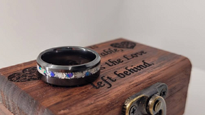 The Space and Time Memorial Ring by Cotton Street Art Company, handmade jewelry detail photo 4