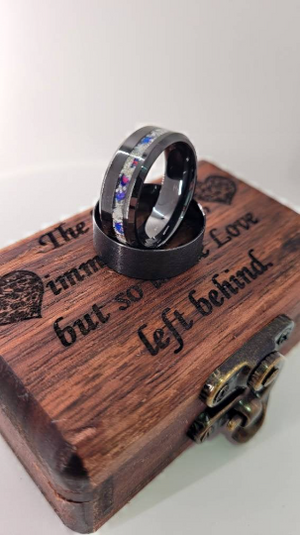 The Space and Time Memorial Ring by Cotton Street Art Company, handmade jewelry detail photo 6