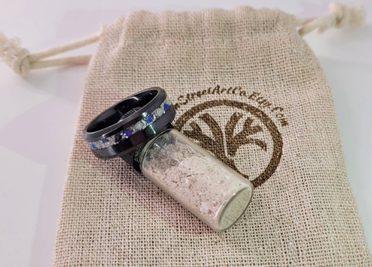 The Space and Time Memorial Ring by Cotton Street Art Company, handmade jewelry detail photo 7