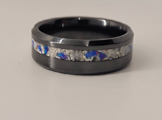 The Space and Time Memorial Ring by Cotton Street Art Company, handmade jewelry detail photo 2