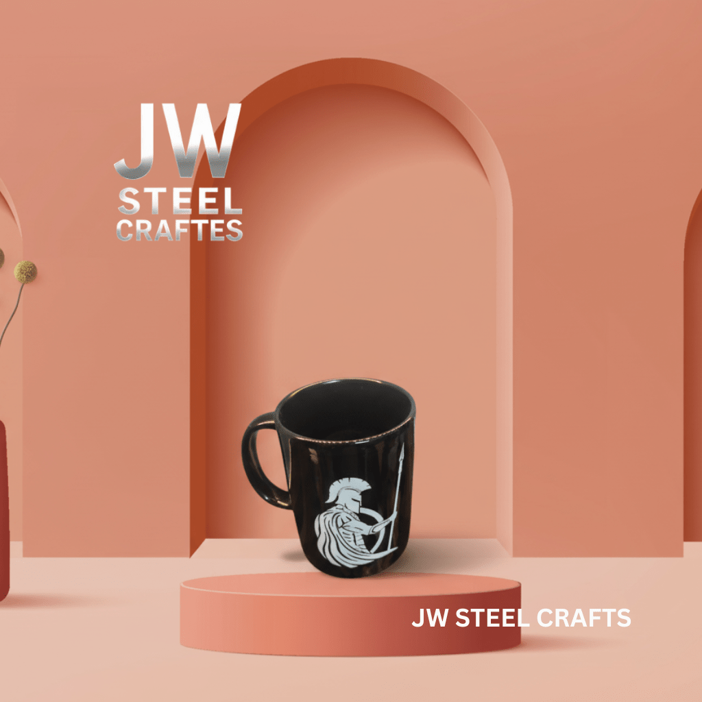 Spartan Warrior Mug | Black Ceramic Coffee Cup | JW SteelCrafts by JW SteelCrafts, Southern food gift detail photo 5