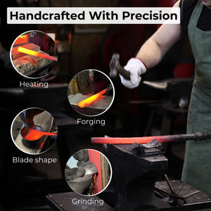 Spoon Bent Gouge, 20 - 45 mm (0.8 - 1.8 inches) detail view by Sharky Forged Steel Tools