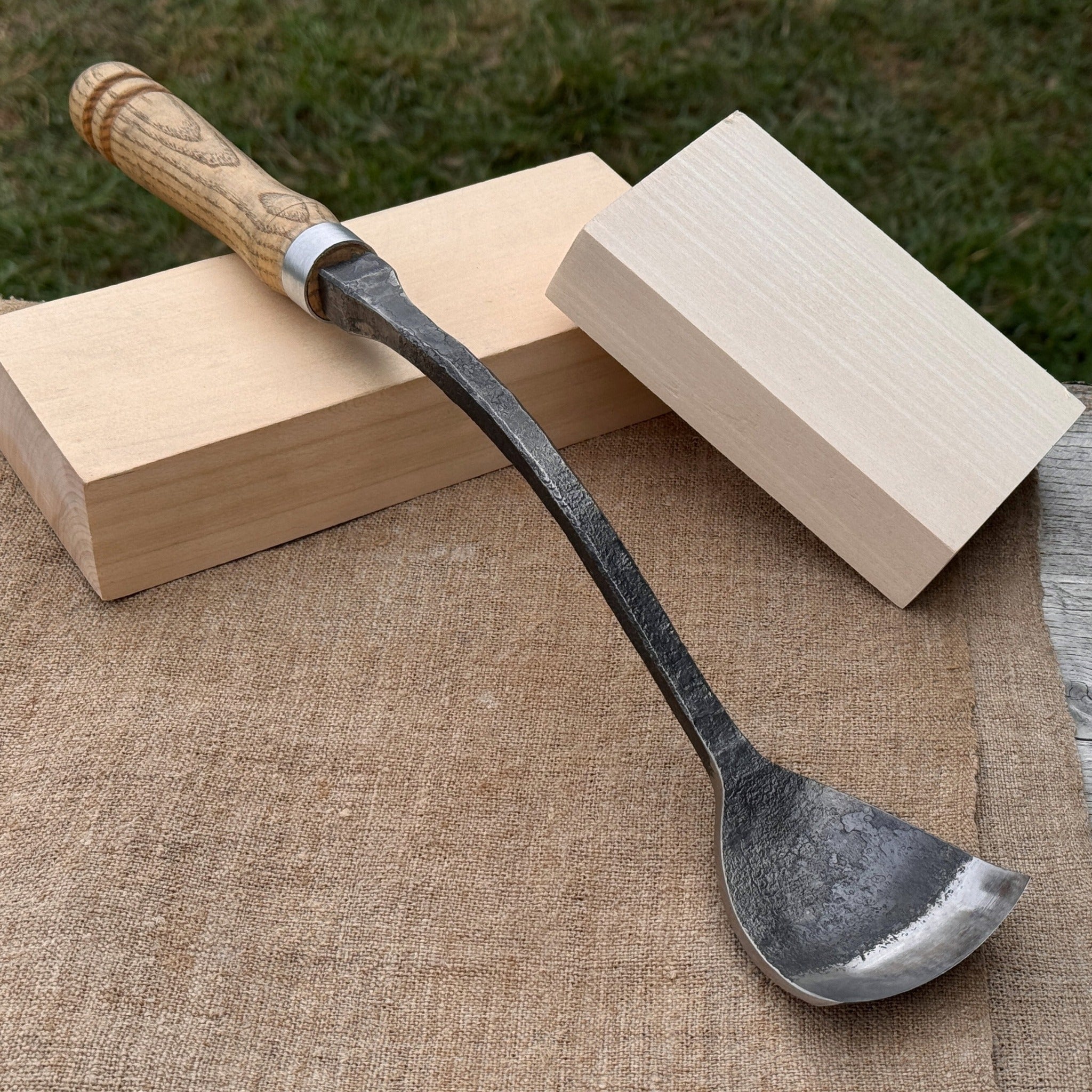 Spoon Bent Gouge, 50 - 70 mm (2 - 2.8 inches) by Sharky Forged Steel Tools