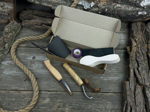 Spoon Carving for Beginners – A Perfect DIY Whittling Kit detail view by Sharky Forged Steel Tools