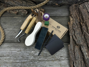 Spoon Carving for Beginners – A Perfect DIY Whittling Kit detail view by Sharky Forged Steel Tools