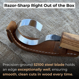 Spoon Carving Hook Knife, ⌀ 4.5 cm (1.77 inches) detail view by Sharky Forged Steel Tools