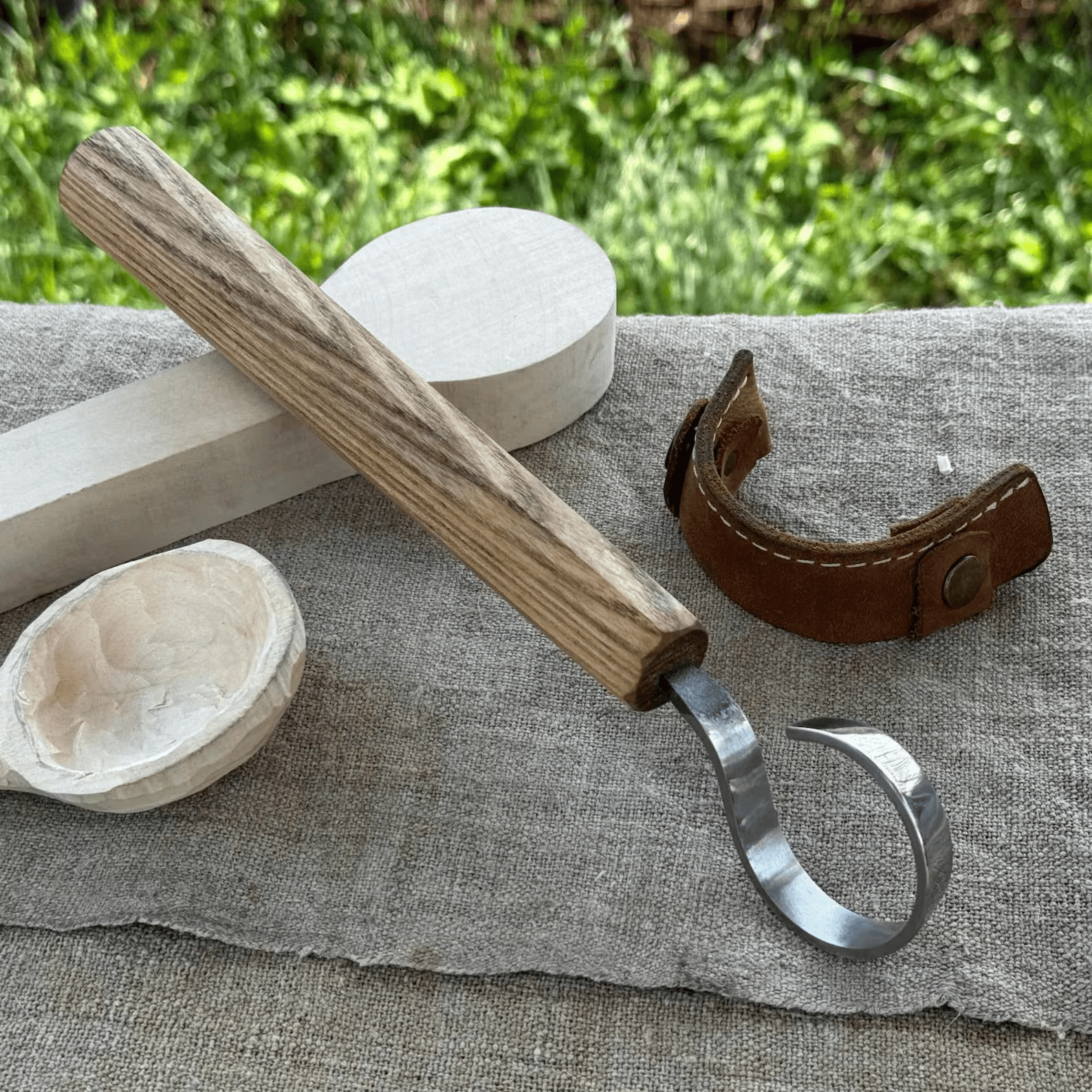 Spoon Carving Hook Knife, ⌀ 4.5 cm (1.77 inches) by Sharky Forged Steel Tools