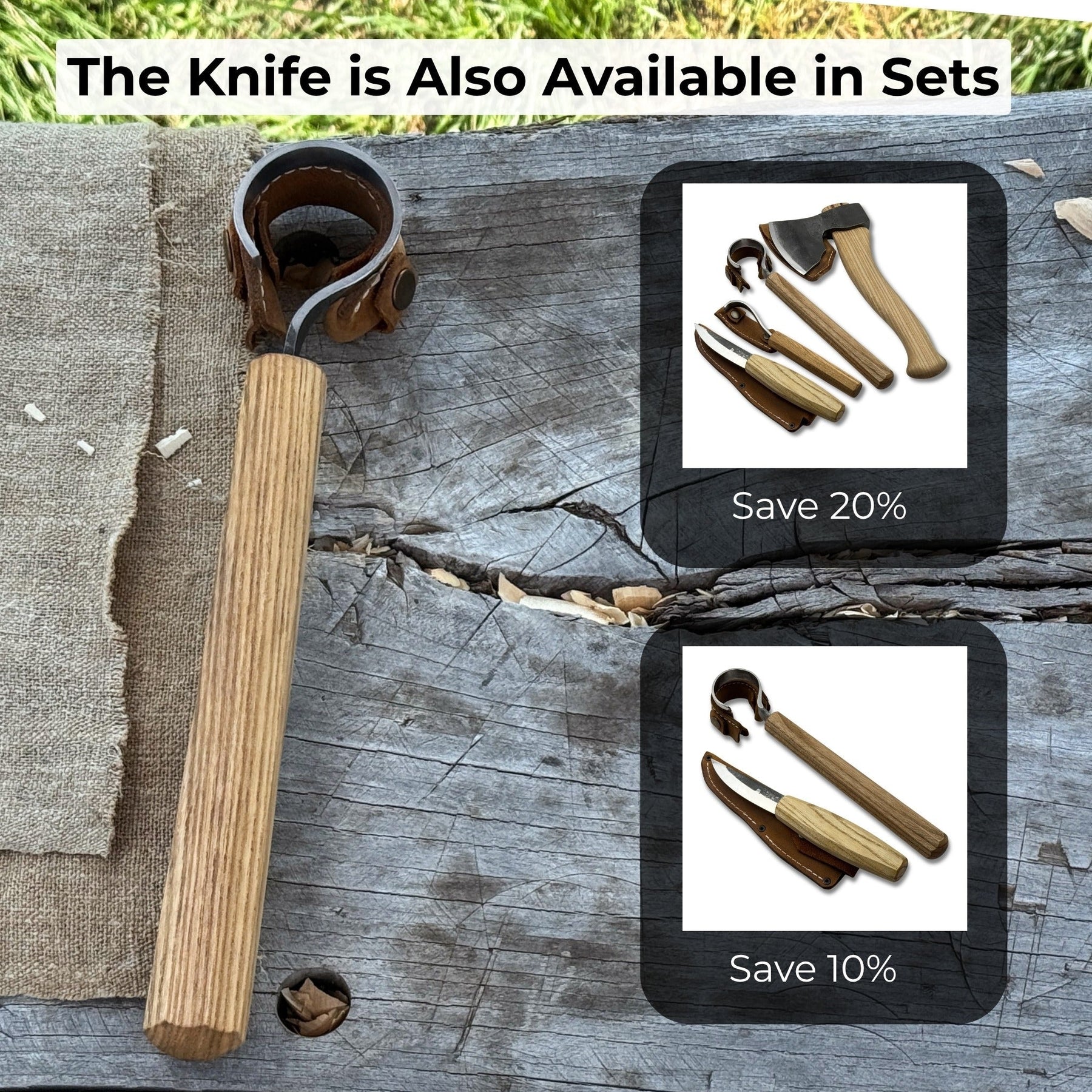 Spoon Carving Hook Knife, ⌀ 4.5 cm (1.77 inches) detail view by Sharky Forged Steel Tools