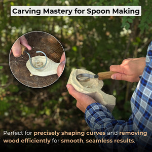 Spoon Carving Hook Knife, ⌀ 4.5 cm (1.77 inches) detail view by Sharky Forged Steel Tools