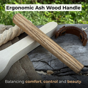 Spoon Carving Hook Knife – Large Radius Curve 5.5 cm (2.17 inches) detail view by Sharky Forged Steel Tools