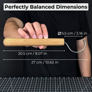 Spoon Carving Hook Knife – Large Radius Curve 5.5 cm (2.17 inches) detail view by Sharky Forged Steel Tools