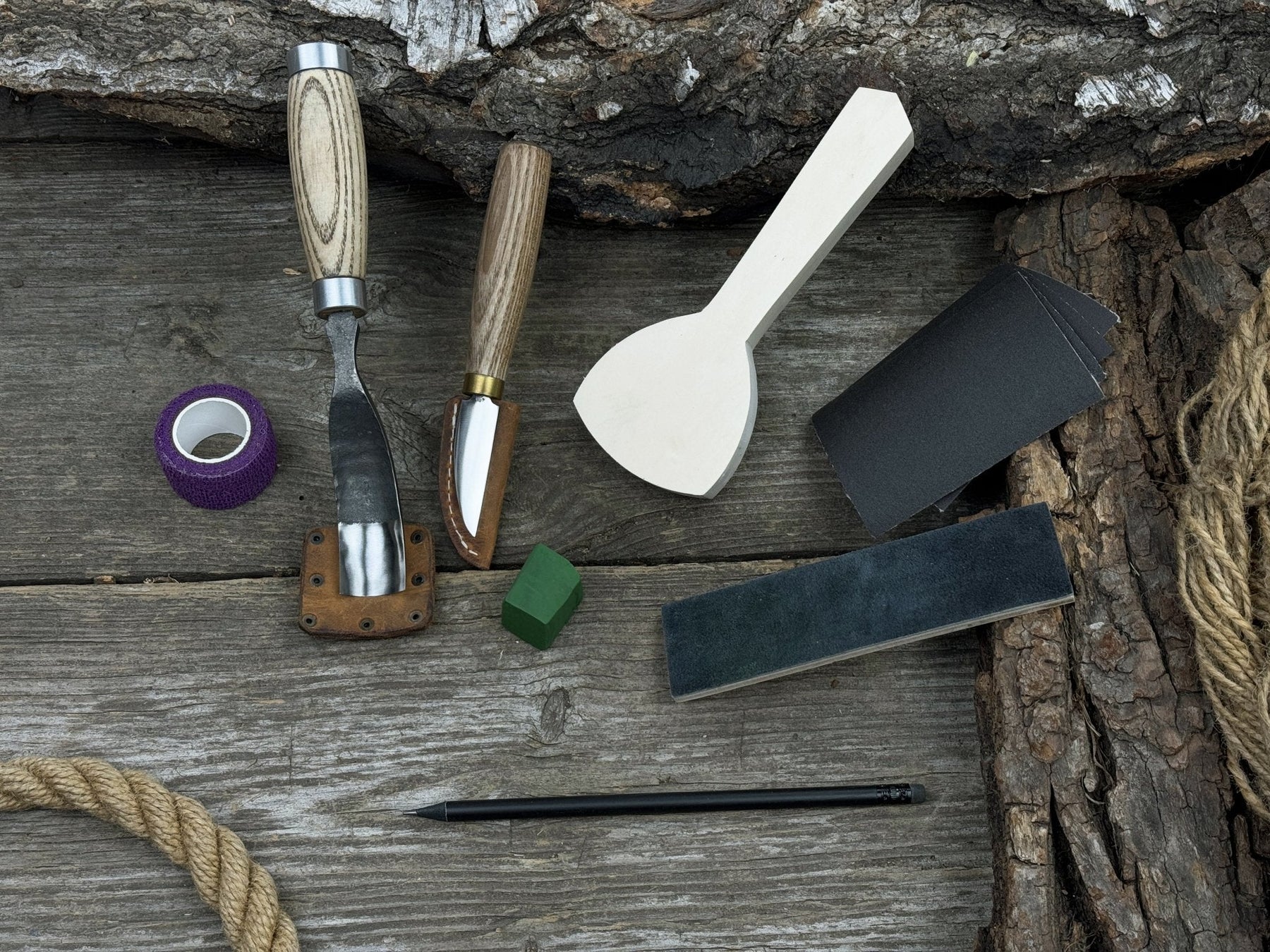 Spoon Carving Kit – All-in-One Whittling Starter Set for Beginners, Adults & Kids detail view by Sharky Forged Steel Tools