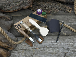 Spoon Carving Kit – All-in-One Whittling Starter Set for Beginners, Adults & Kids detail view by Sharky Forged Steel Tools
