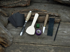 Spoon Carving Kit – All-in-One Whittling Starter Set for Beginners, Adults & Kids detail view by Sharky Forged Steel Tools
