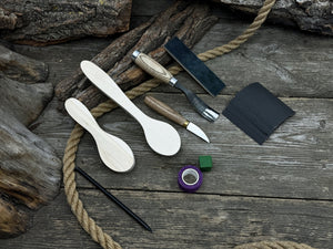 Spoon Carving Kit – Complete Starter Set with Wood, Tools & Accessories – Perfect Gift for Beginners & Hobbyists detail view