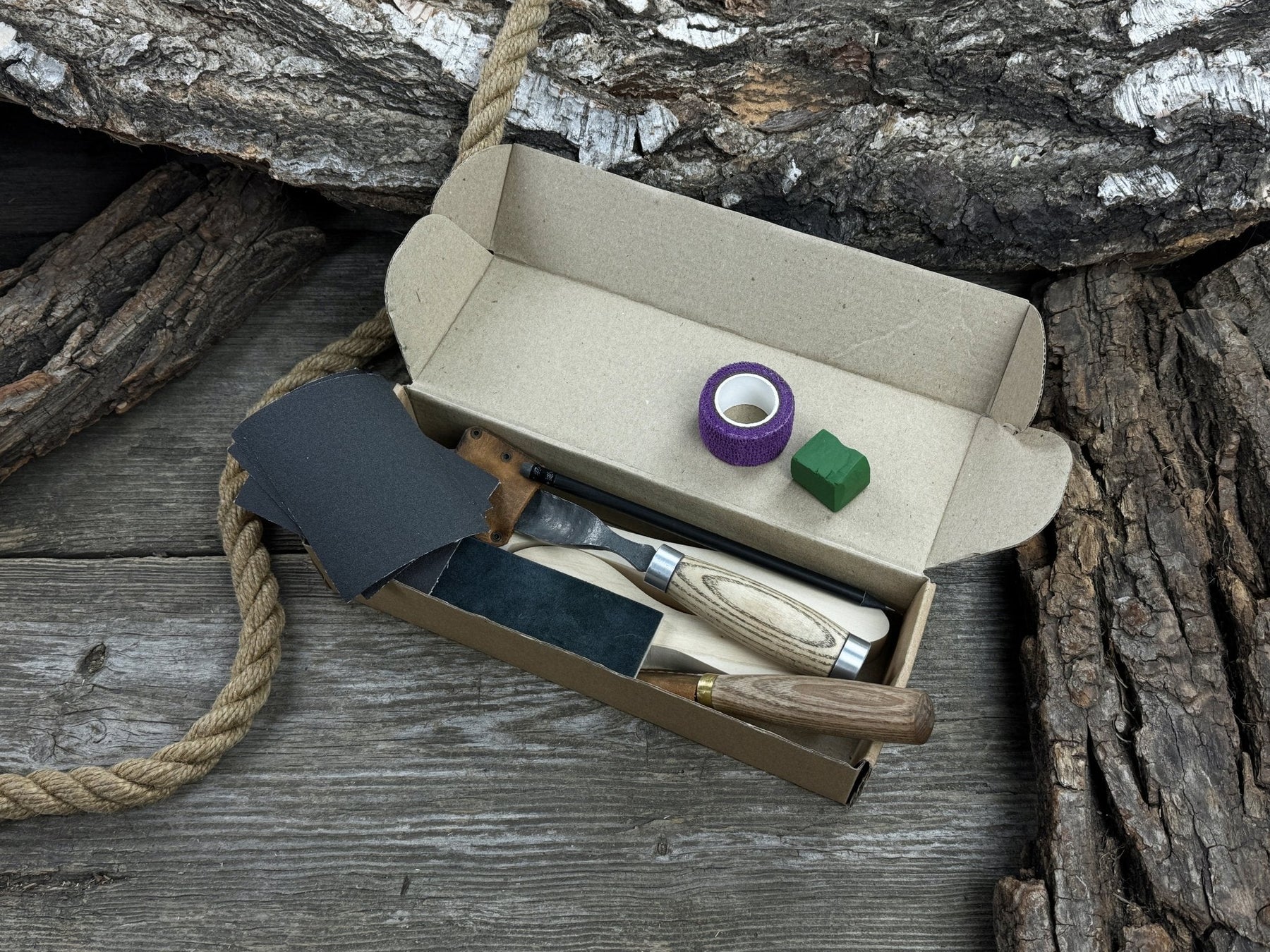Spoon Carving Kit – Complete Starter Set with Wood, Tools & Accessories – Perfect Gift for Beginners & Hobbyists detail view