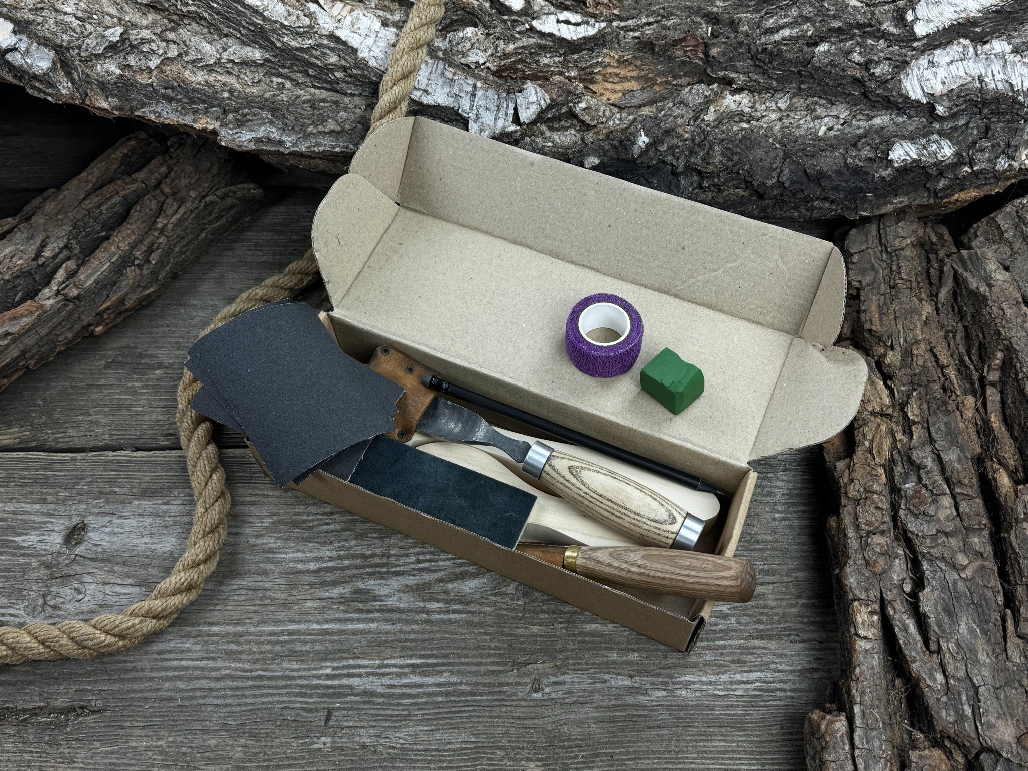Spoon Carving Kit – Complete Starter Set with Wood, Tools & Accessories – Perfect Gift for Beginners & Hobbyists detail view