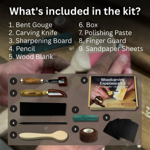 Spoon Carving Kit - Complete Starter Whittling Kit for Beginners Adults, Teens, and Kids detail view by Sharky Forged Steel