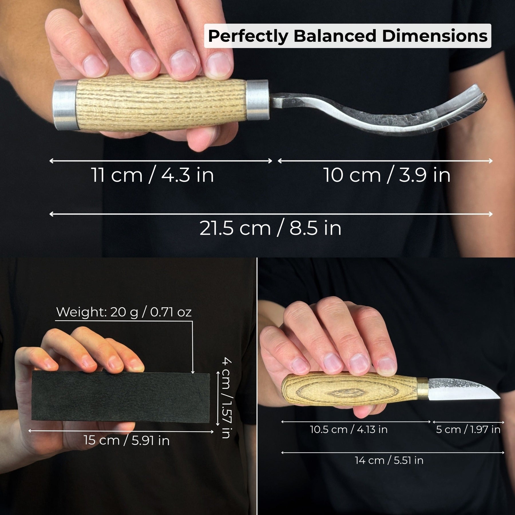 Spoon Carving Kit - Complete Starter Whittling Kit for Beginners Adults, Teens, and Kids detail view by Sharky Forged Steel