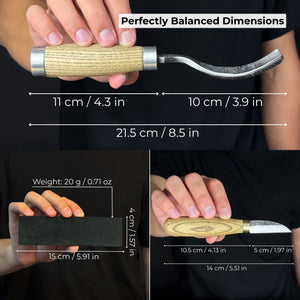 Spoon Carving Kit - Complete Starter Whittling Kit for Beginners Adults, Teens, and Kids detail view by Sharky Forged Steel