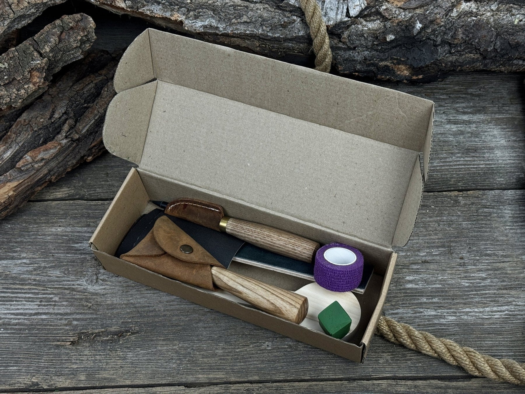 Spoon Carving Kit – Craft Your First Spoon with This All-Inclusive Starter Set detail view by Sharky Forged Steel Tools