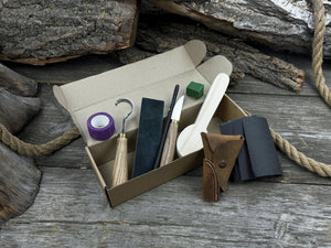 Spoon Carving Kit – Craft Your First Spoon with This All-Inclusive Starter Set detail view by Sharky Forged Steel Tools