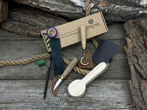 Spoon Carving Kit – Craft Your First Spoon with This All-Inclusive Starter Set by Sharky Forged Steel Tools