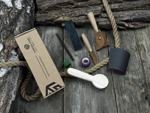 Spoon Carving Kit – Craft Your First Spoon with This All-Inclusive Starter Set detail view by Sharky Forged Steel Tools