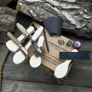 Spoon Carving Kit – DIY Wood Carving Set with Tools & Spoon Blanks for Starters detail view by Sharky Forged Steel Tools