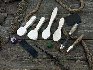 Spoon Carving Kit – DIY Wood Carving Set with Tools & Spoon Blanks for Starters detail view by Sharky Forged Steel Tools