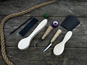Spoon Carving Kit – Everything You Need to Start Carving Spoons at Home detail view by Sharky Forged Steel Tools