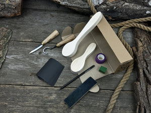 Spoon Carving Kit – Everything You Need to Start Carving Spoons at Home detail view by Sharky Forged Steel Tools