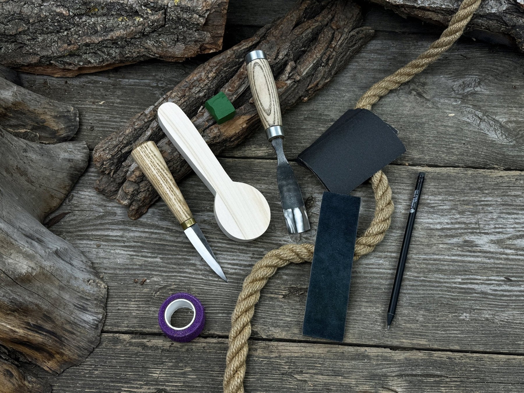 Spoon Carving Kit – Starter Carving Set for Hobbyists, Teens, Adults & Beginners detail view by Sharky Forged Steel Tools