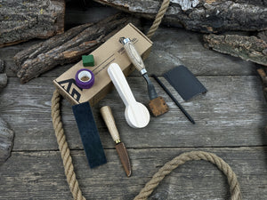 Spoon Carving Kit – Starter Carving Set for Hobbyists, Teens, Adults & Beginners by Sharky Forged Steel Tools