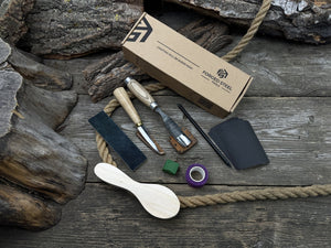 Spoon Carving Kit – Whittling Kit for Beginners with Sharpened Tools & Practice Wood by Sharky Forged Steel Tools