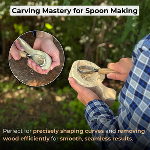 Spoon Carving Scorp Knife, ⌀3.5 cm (1.4 inches) detail view by Sharky Forged Steel Tools