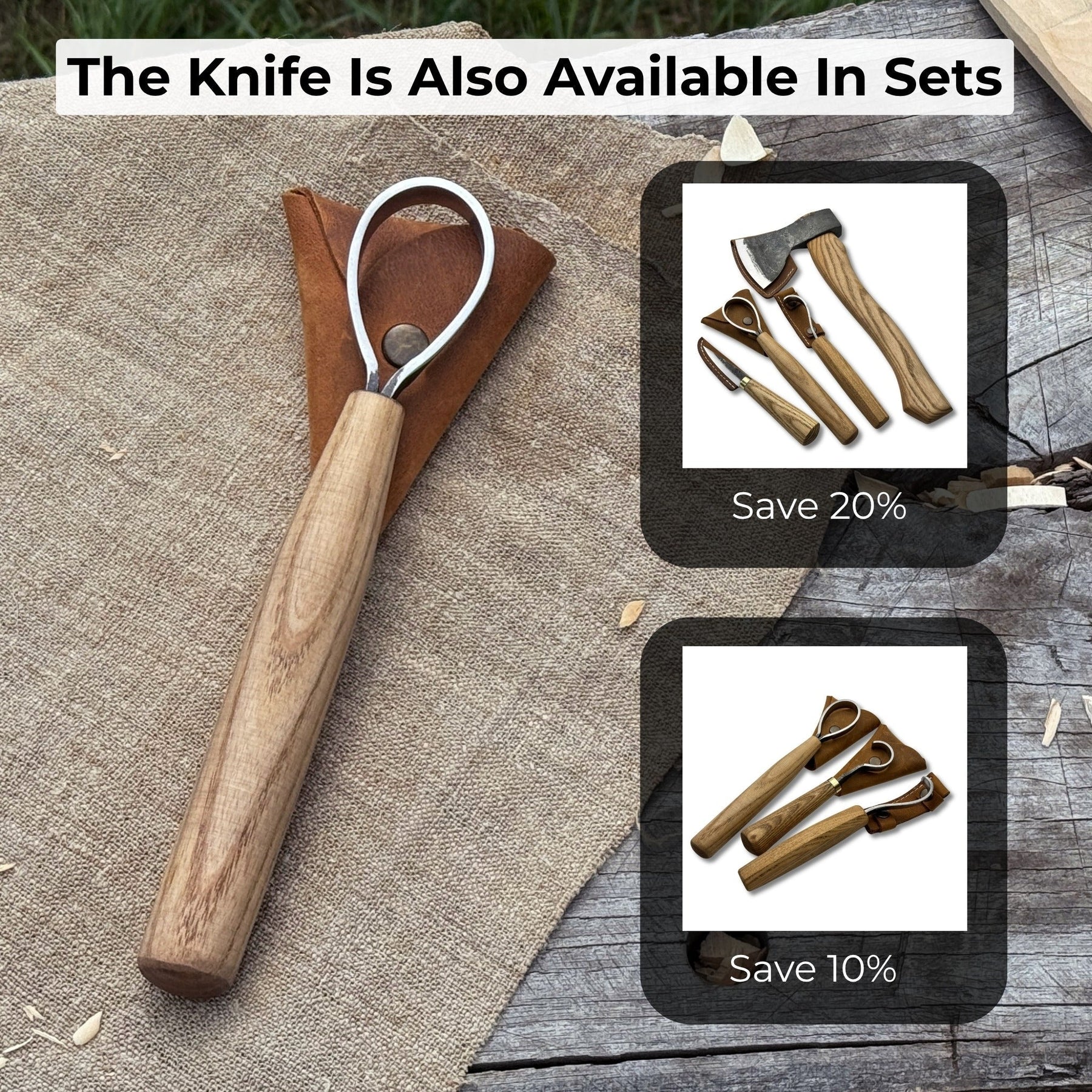 Spoon Carving Scorp Knife, ⌀3.5 cm (1.4 inches) detail view by Sharky Forged Steel Tools