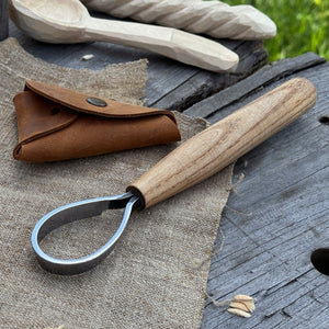 Spoon Carving Scorp Knife, ⌀3.5 cm (1.4 inches) by Sharky Forged Steel Tools