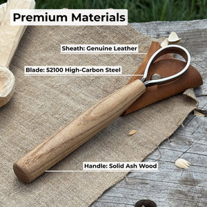 Spoon Carving Scorp Knife, ⌀3.5 cm (1.4 inches) detail view by Sharky Forged Steel Tools