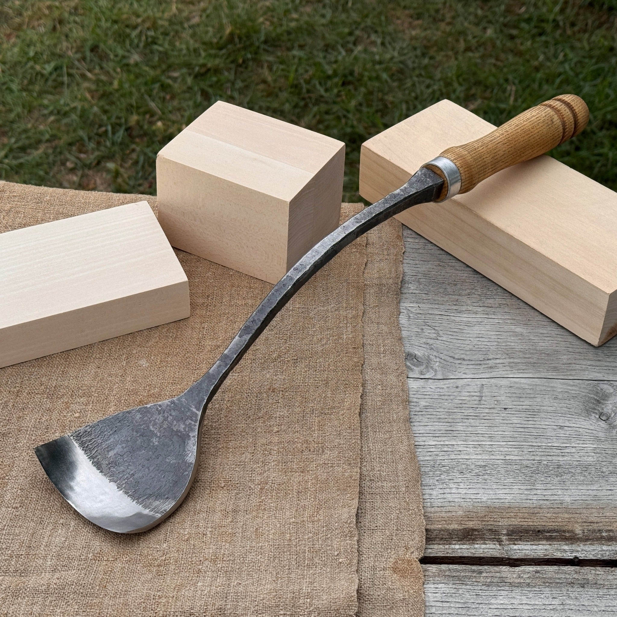Spoon (Short) Bent Gouge, 50 - 70 mm (2 - 2.8 inches) by Sharky Forged Steel Tools